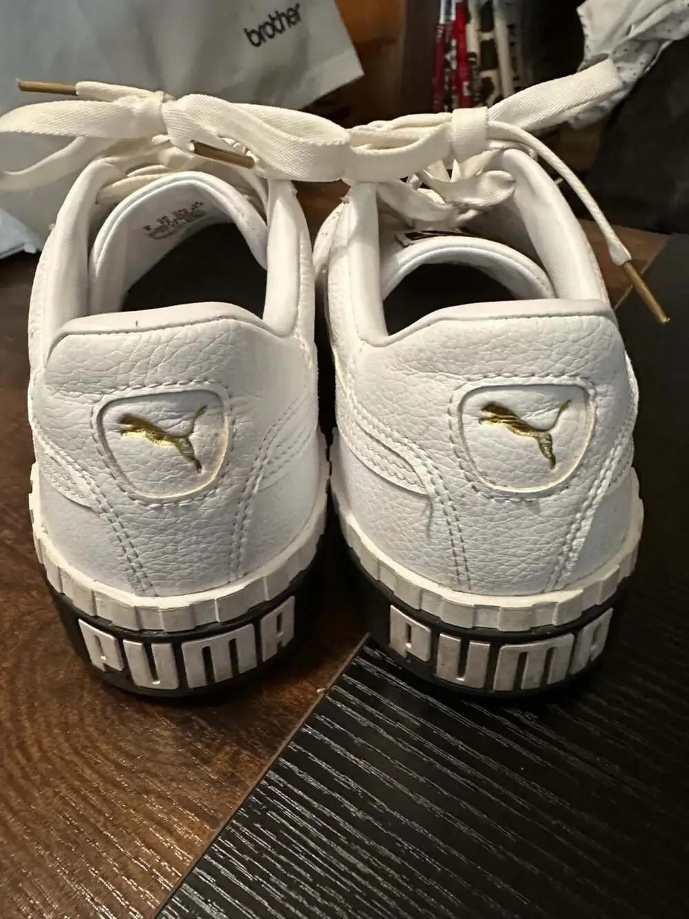 Puma Cali Wn's Women's Platform Sneakers White/Black (Style 369155-04)